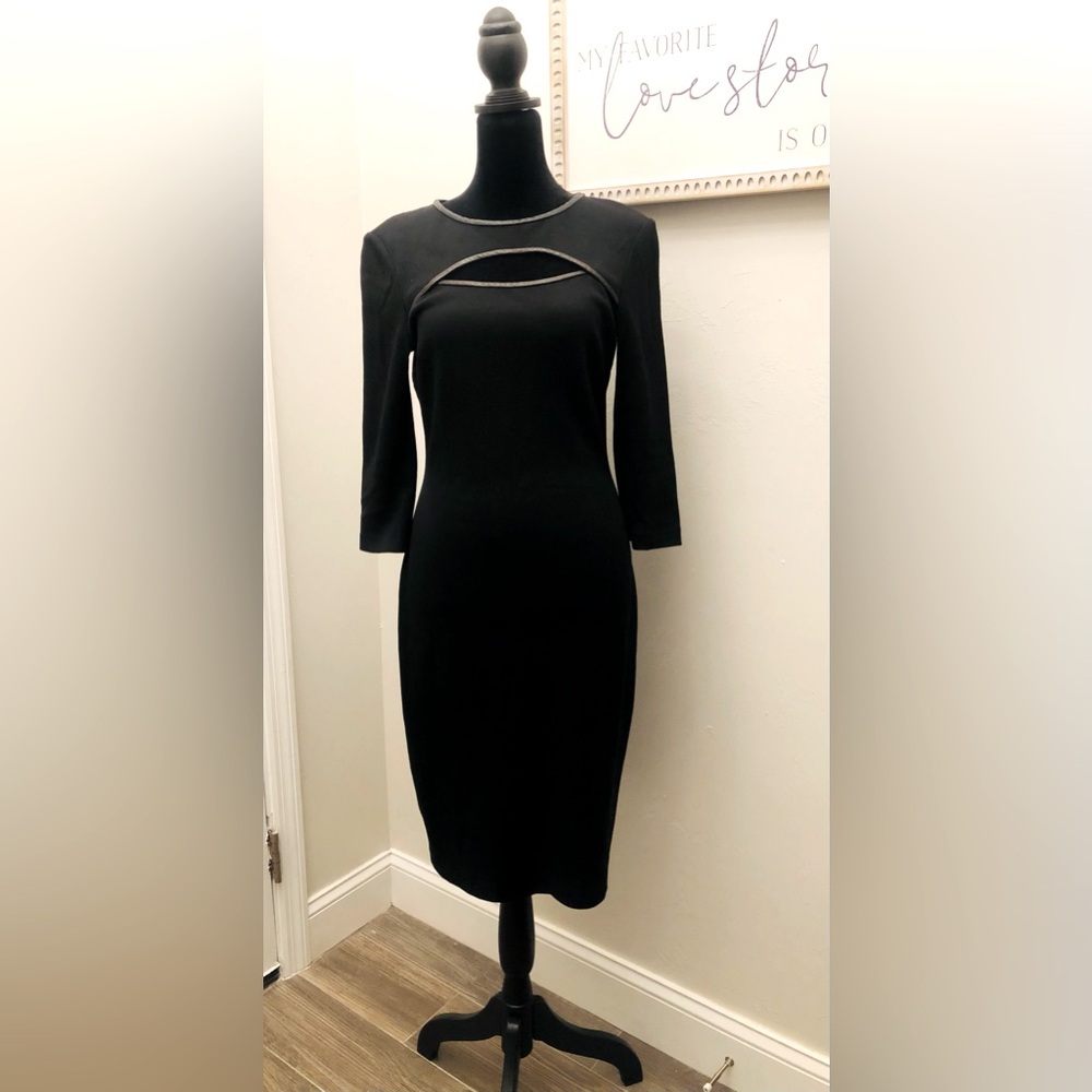 ST JOHN Milano Knit Cocktail Dress. - Picture 1 of 7